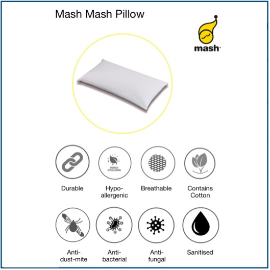 Firm hollow fibre pillow with removable cover