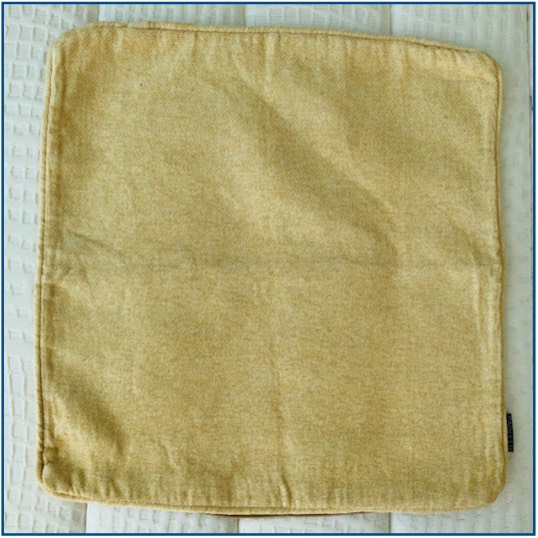 Gold / cream chenille cushion cover