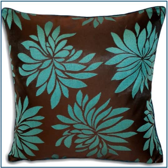 Dhalia Teal Cushion Cover