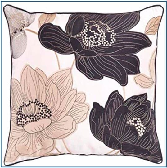 Hannah Black/Gold Cushion Cover Hannah Black Cushion Cover