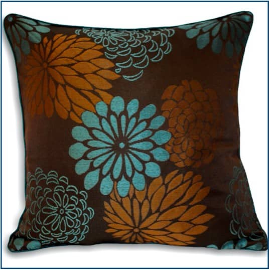 Hibiscus Blue Cushion Cover
