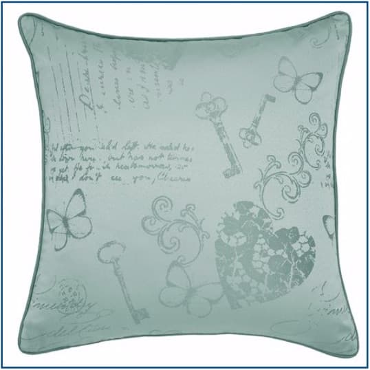 Les Sites de Paris Duck Egg Blue Cushion Cover