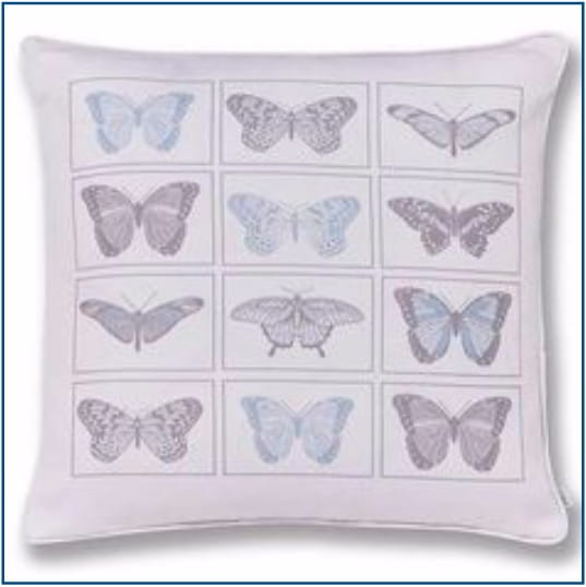 Pastiche Butterflies Blue Cushion Cover