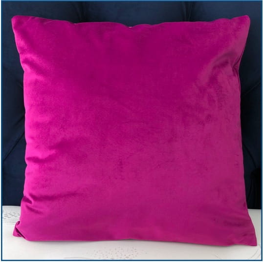 Purple velvet cushion cover