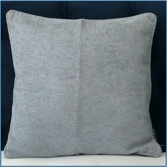 Plain duck egg blue chenille cushion cover