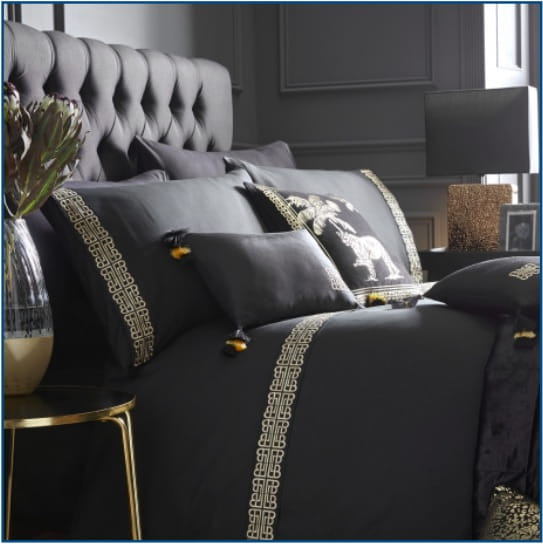 LLB Monoglam Black Duvet Set