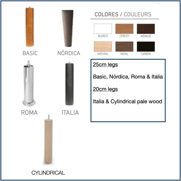 3D+PP Maxi Base Leg Options