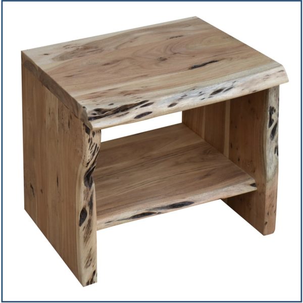 Acacia Natura Edge Bedside Table 1