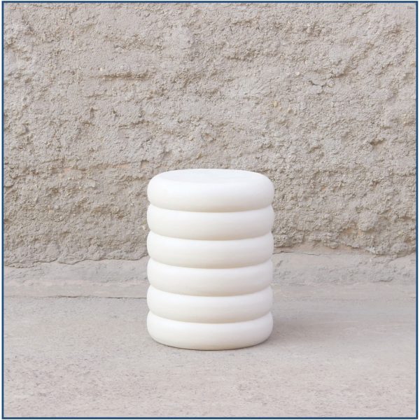 Cylindrical Side Table Ibiza Cement Effect