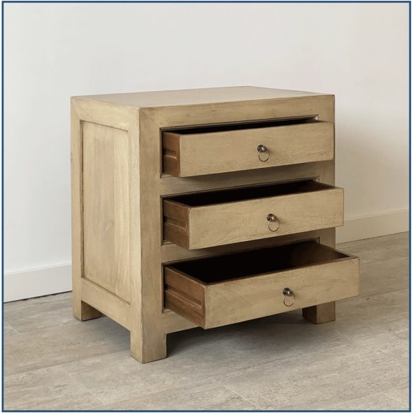 Rustic Mango Wood Bedside Table