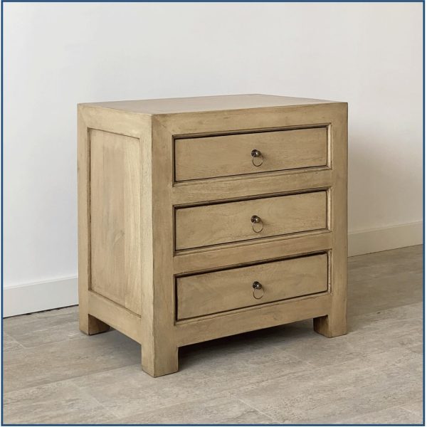 Rustic Mango Wood Bedside Table