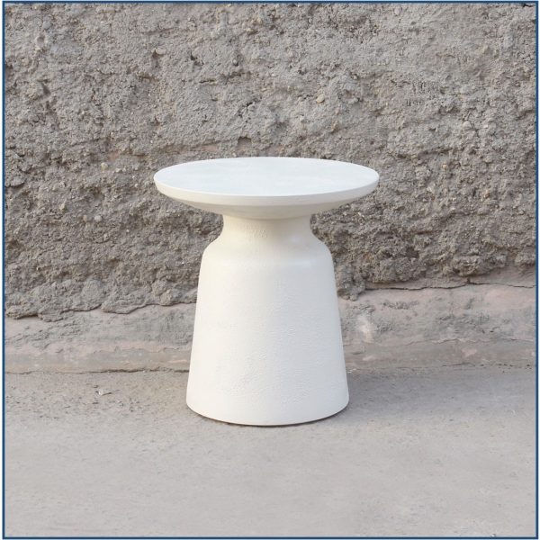 Tall Round Side Table Ibiza Cement Effect